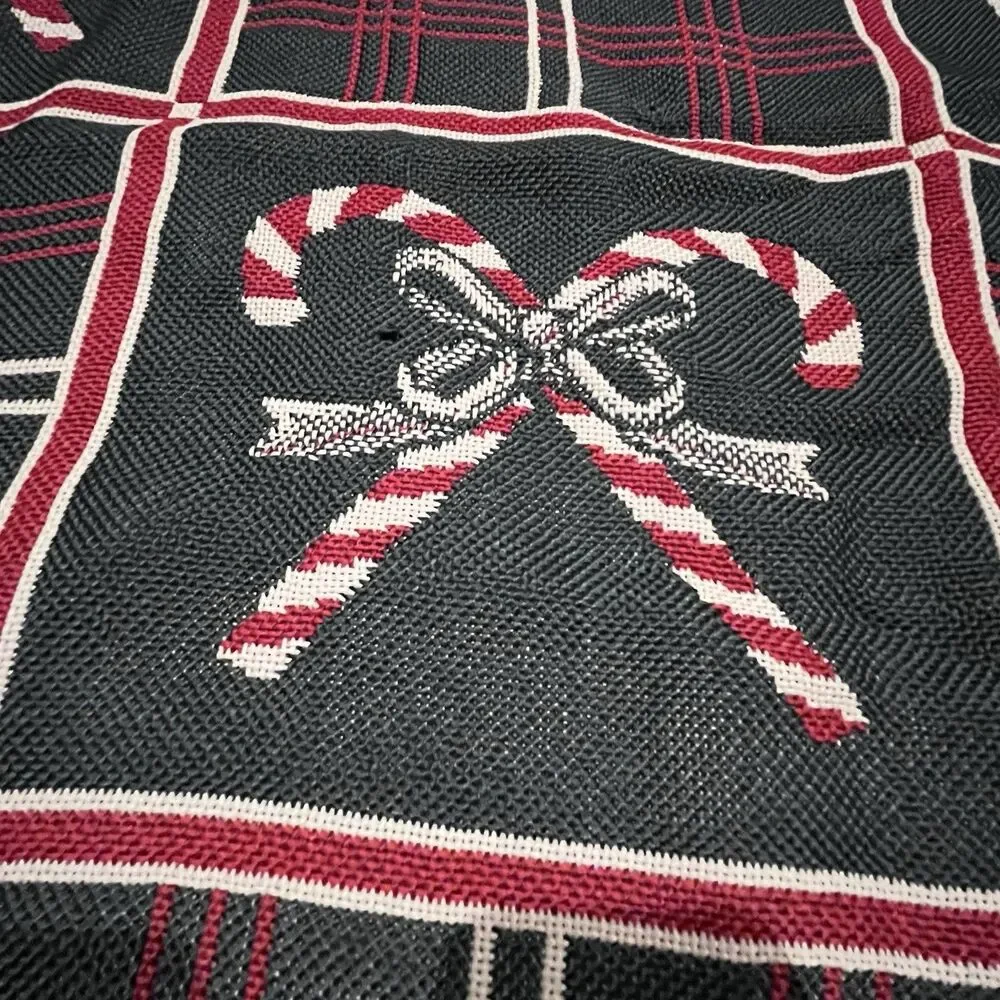 Vintage 1995 American Weavers Christmas Medley Tapestry Throw Blanket